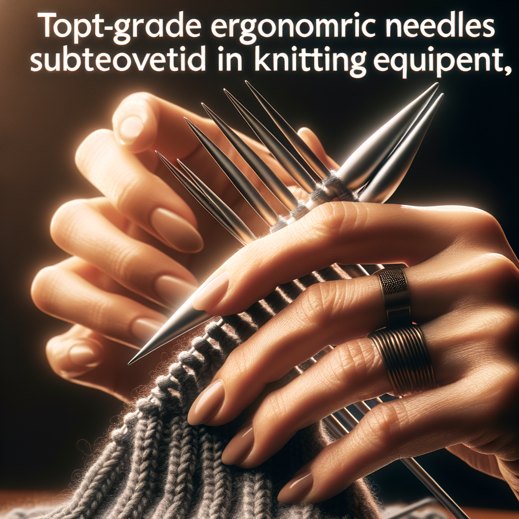 Professional knitter improving skills with high-quality ergonomic knitting needles, demonstrating a knitting experience upgrade and enhancement with advanced knitting tools.