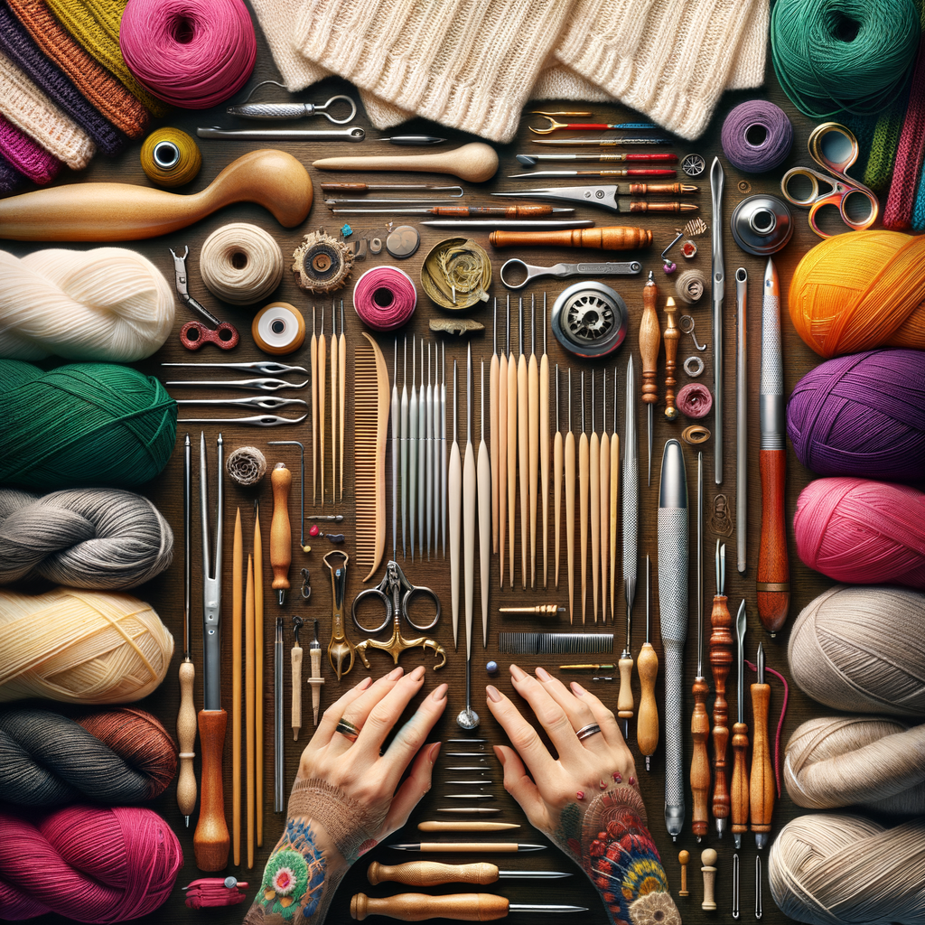 Knitting tool care and maintenance process, showcasing the cleaning and preserving of knitting needles, hooks, and yarns for prolonged life and longevity tips.