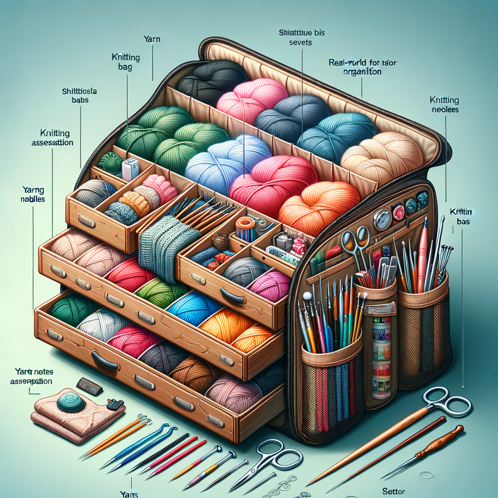 Ultimate guide to knitting bag organization showcasing best knitting bag organization tips, DIY knitting bag organization ideas, and essentials for organizing knitting supplies including yarn storage and knitting tools organization.